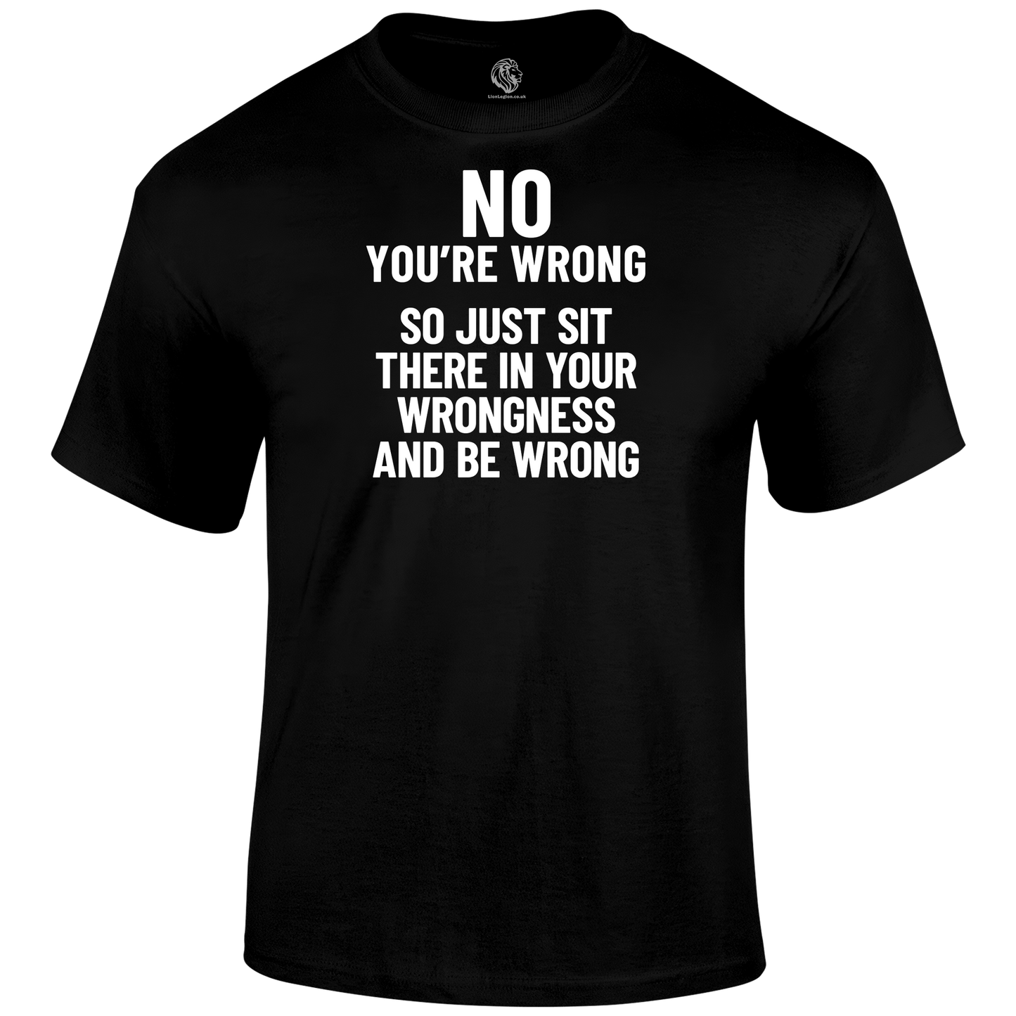 You're Wrong T Shirt by Lion Legion 