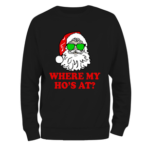 Funny Christmas Jumper where my ho's at?