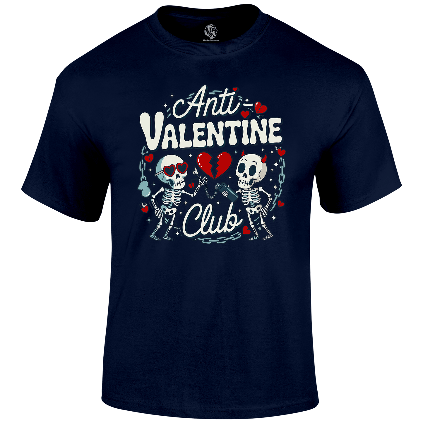 Anti-valentine Valentines Day T Shirt by Lion Legion 