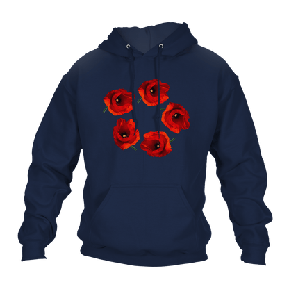 Poppy Circle Remembrance Day Hoodie by Lion Legion 