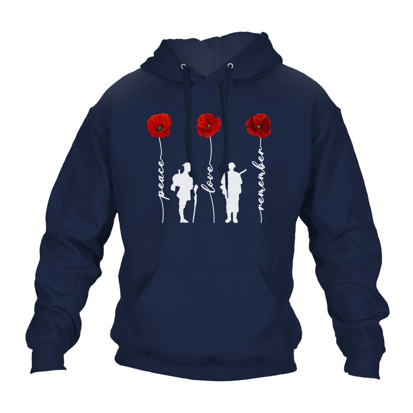 Peace And Love Remembrance Day Hoodie by Lion Legion 