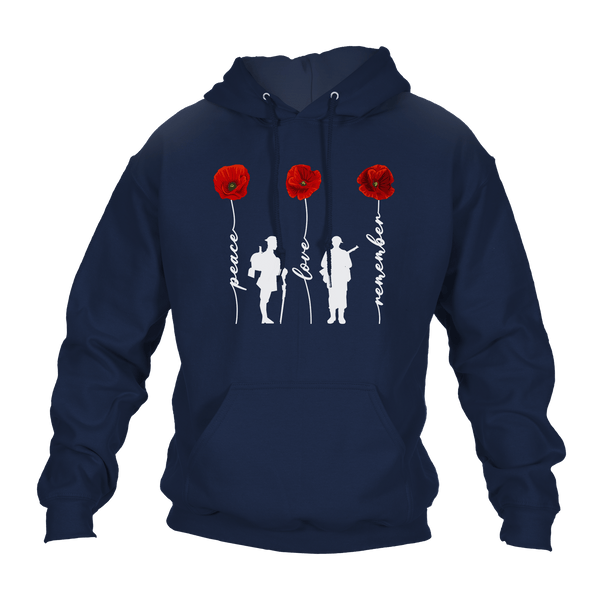 Peace And Love Remembrance Day Hoodie by Lion Legion 