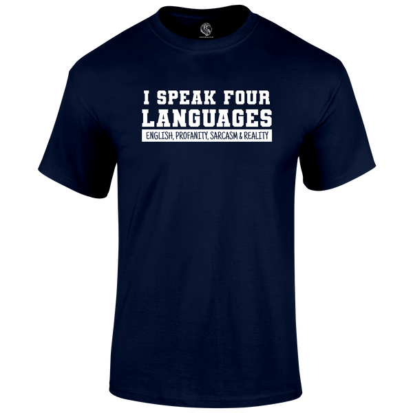 Four Languages T Shirt by Lion Legion 