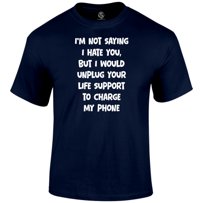 Life Support Funny T Shirt by Lion Legion 