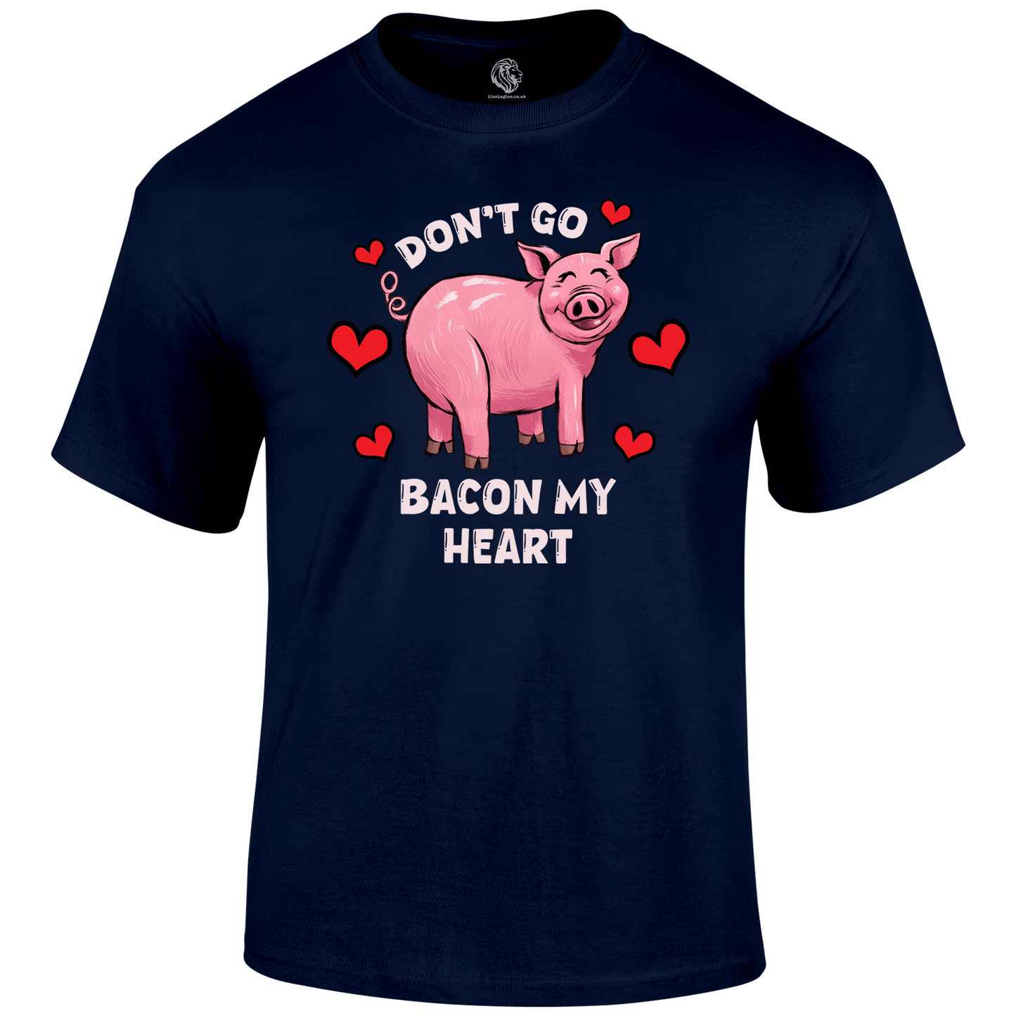 Bacon My Heart Valentine's T Shirt by Lion Legion 