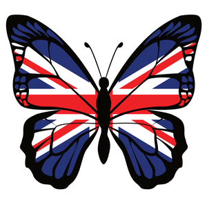 British Butterfly Patriotic T Shirt