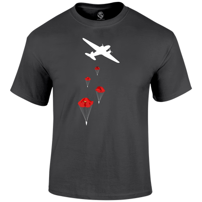 Poppy Drop Remembrance T Shirt by Lion Legion 