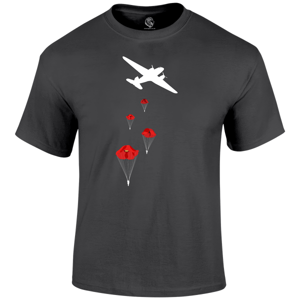 Poppy Drop Remembrance T Shirt by Lion Legion 