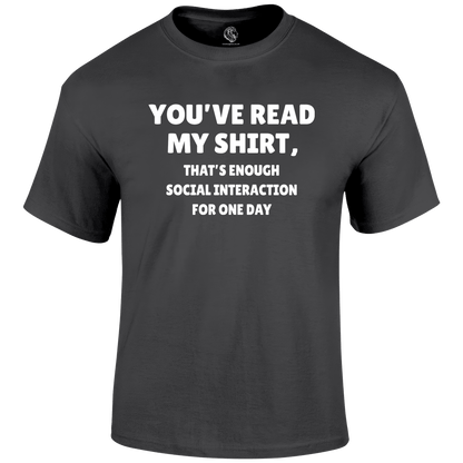 Read My Shirt Funny T Shirt by Lion Legion 