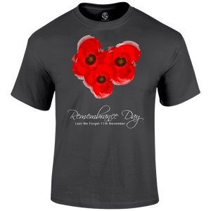 Poppy Trio Remembrance Day T Shirt