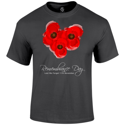 Poppy Trio Remembrance Day T Shirt by Lion Legion 