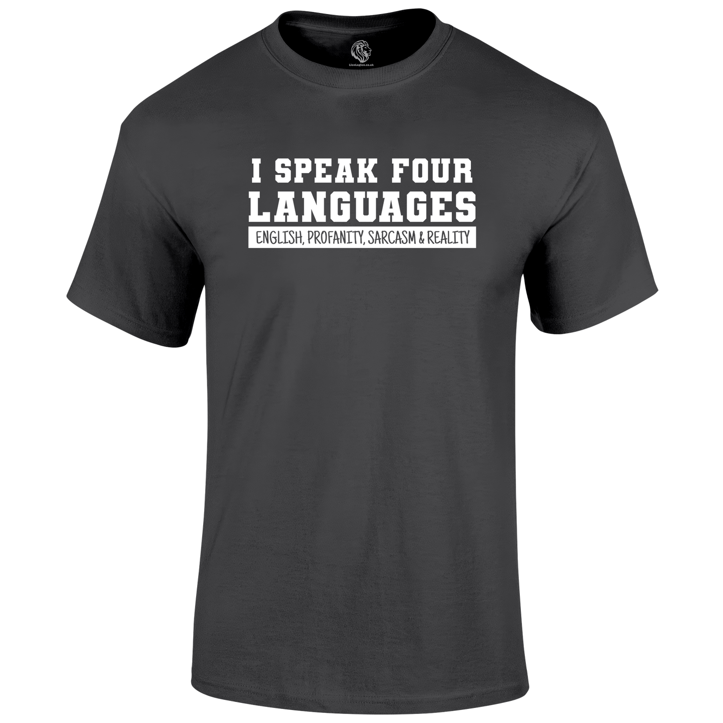 Four Languages T Shirt by Lion Legion 