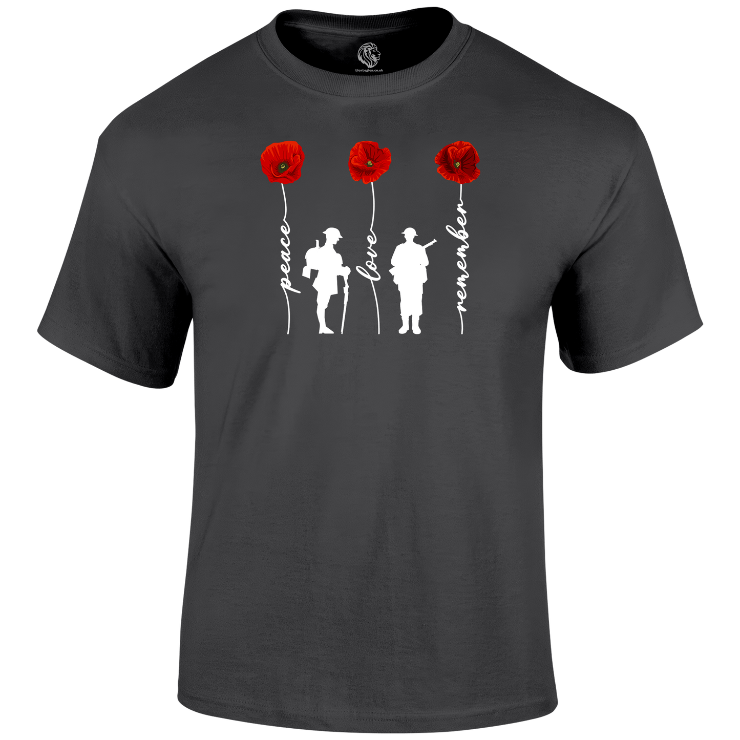 Peace And Love Remembrance Day T Shirt by Lion Legion 