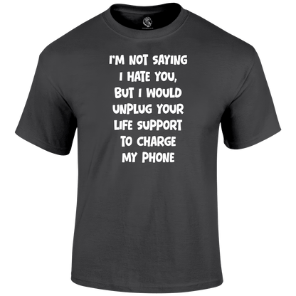 Life Support Funny T Shirt by Lion Legion 