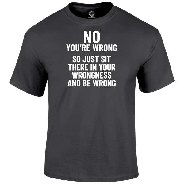 You're Wrong T Shirt by Lion Legion 