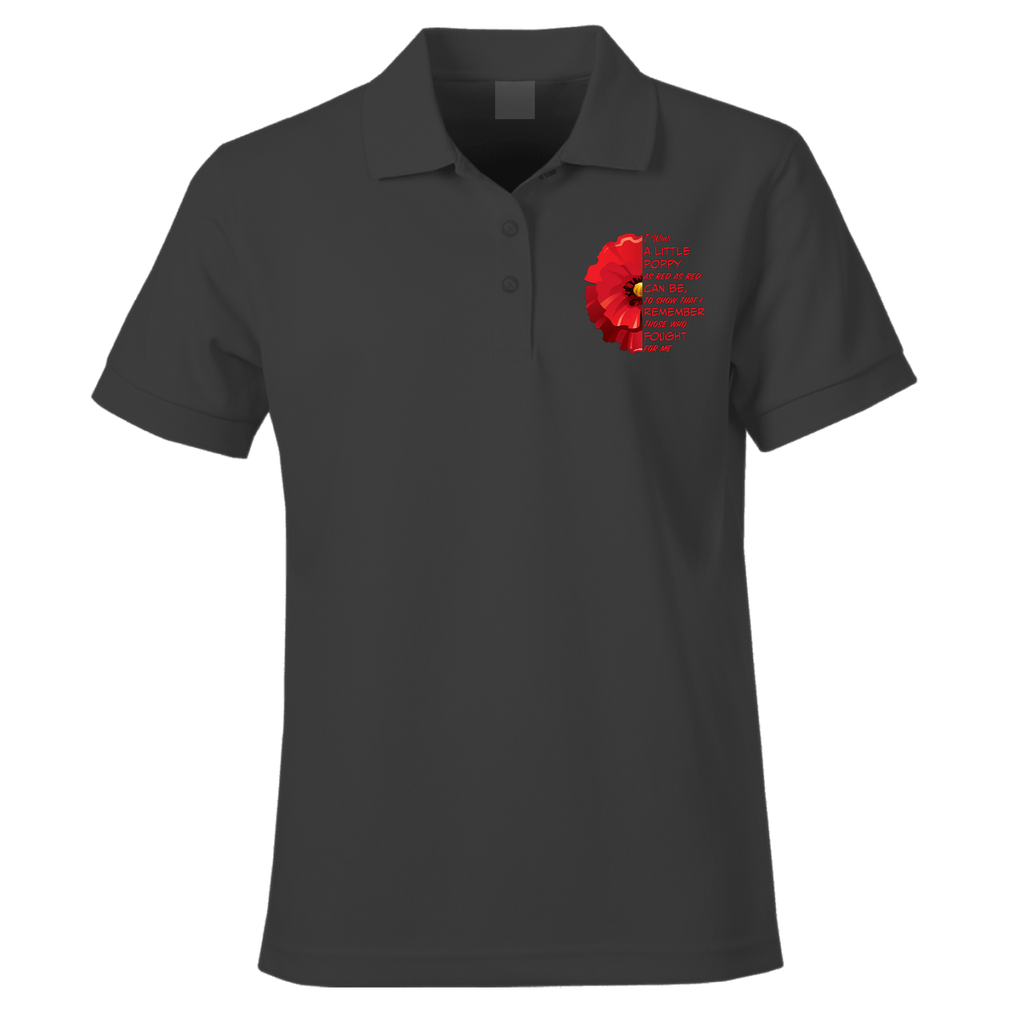 Little Poppy Remembrance Polo Shirt by Lion Legion 