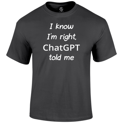 Chat GPT Funny T Shirt by Lion Legion 