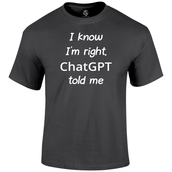 Chat GPT Funny T Shirt by Lion Legion 