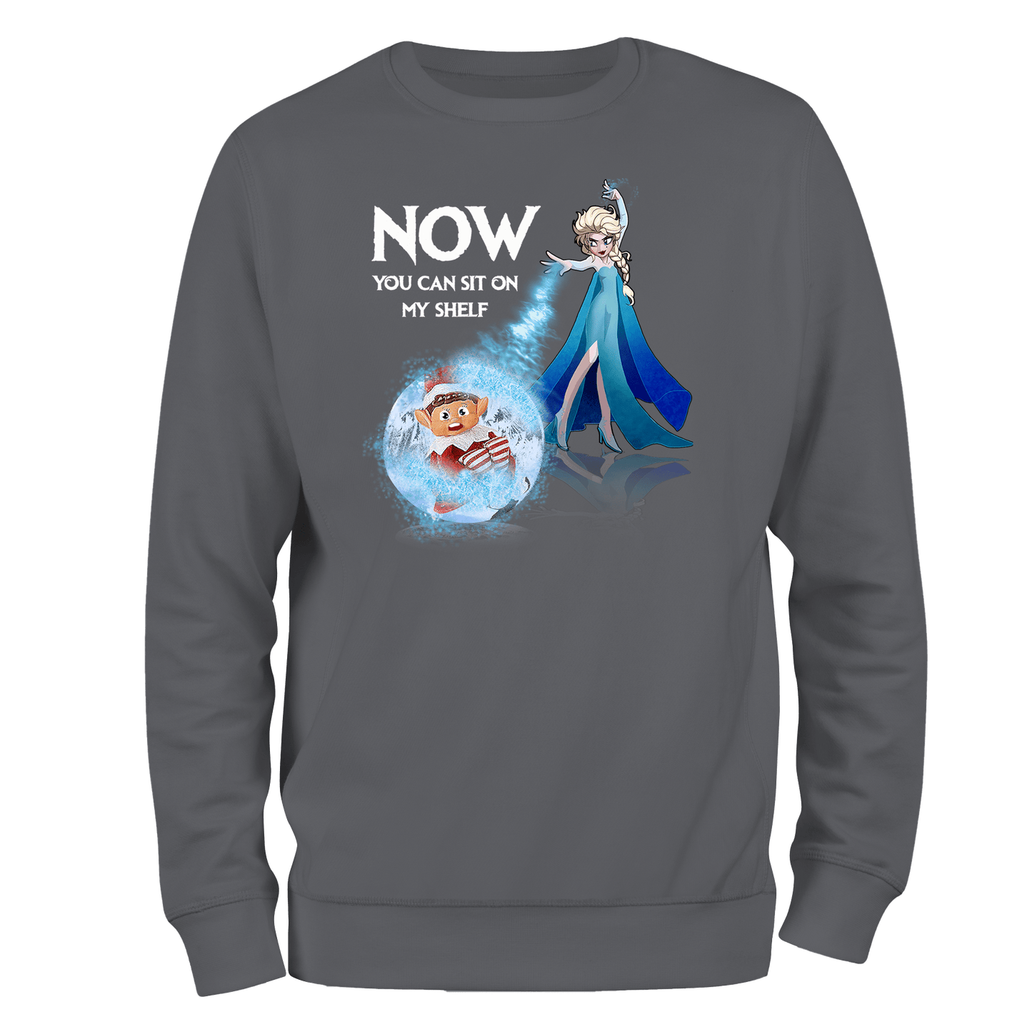 Sit On My Shelf Funny Christmas Jumper by Lion Legion 