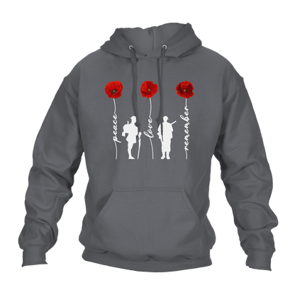 Peace And Love Remembrance Day Hoodie by Lion Legion 