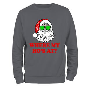 Funny Christmas Jumper where my ho's at?