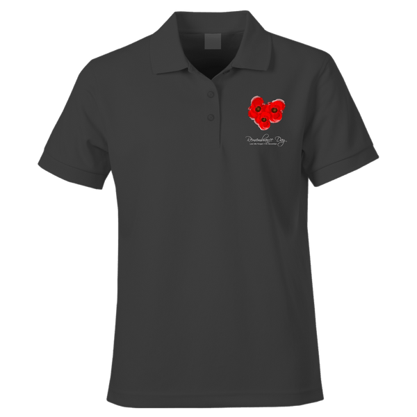Poppy Trio Remembrance Day Polo Shirt by Lion Legion 