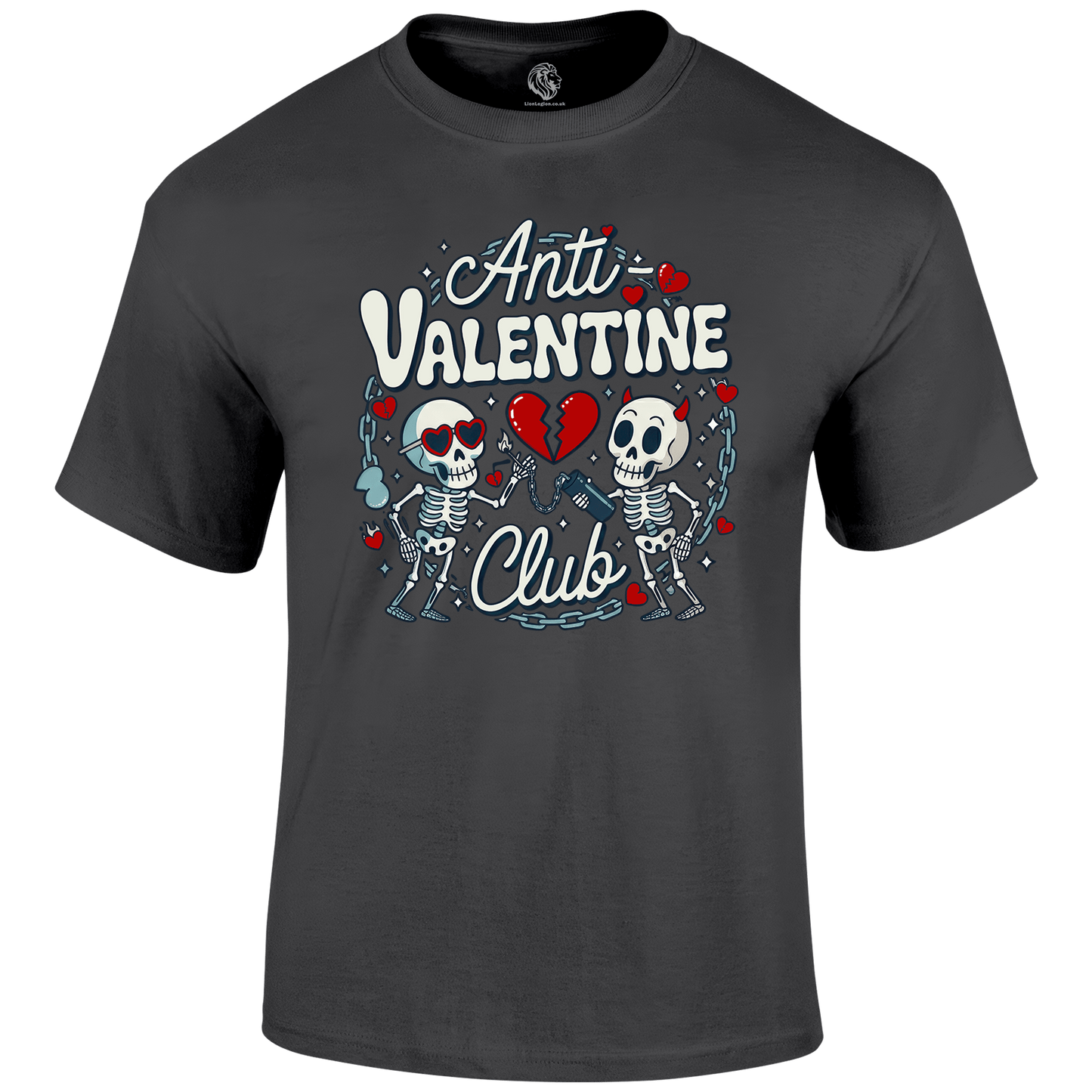 Anti-valentine Valentines Day T Shirt by Lion Legion 