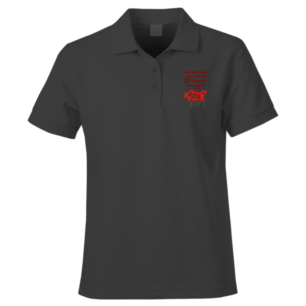 Red As Red Can Be Remembrance Day Polo Shirt by Lion Legion 