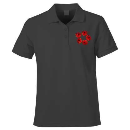 Poppy Circle Remembrance Day Polo Shirt by Lion Legion 