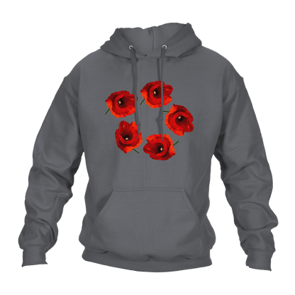 Poppy Circle Remembrance Day Hoodie by Lion Legion 