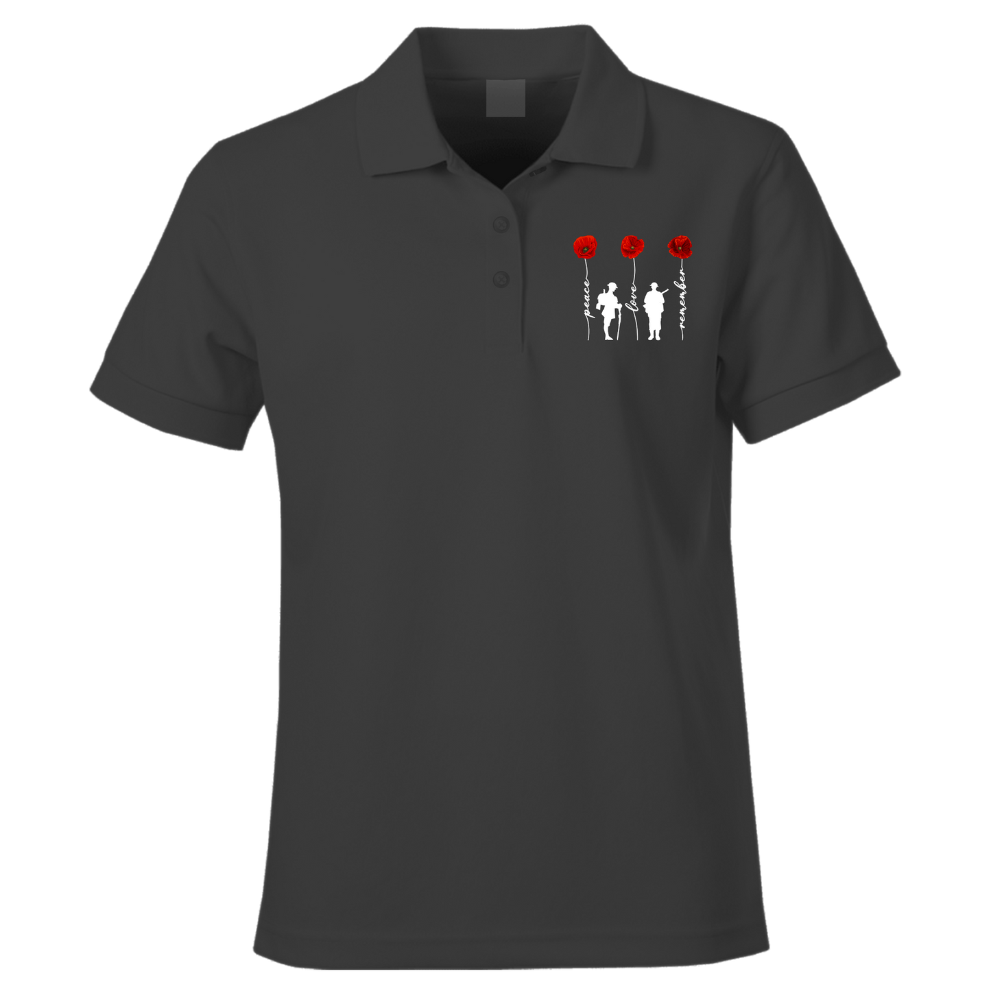 Peace And Love Remembrance Day Polo Shirt by Lion Legion 