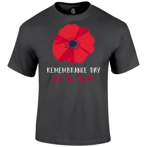 Big Poppy Remembrance Day T Shirt by Lion Legion 