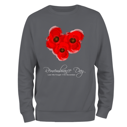 Poppy Trio Remembrance Day Sweatshirt by Lion Legion 