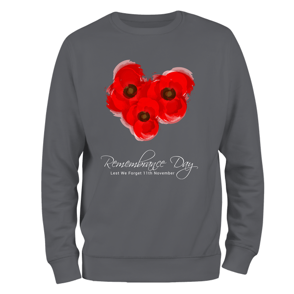 Poppy Trio Remembrance Day Sweatshirt by Lion Legion 