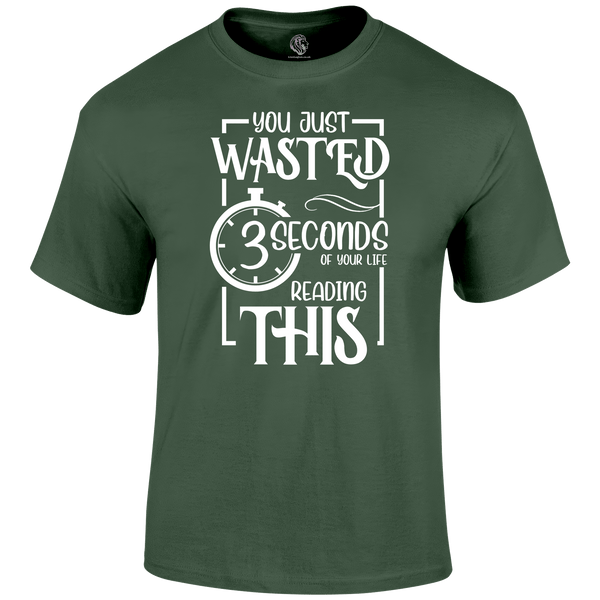 Wasted 3 Seconds T Shirt by Lion Legion 