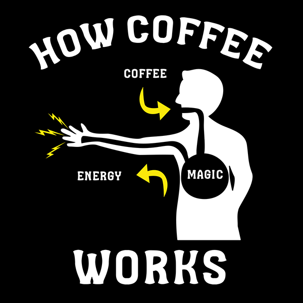 How Coffee Works T Shirt by Lion Legion 