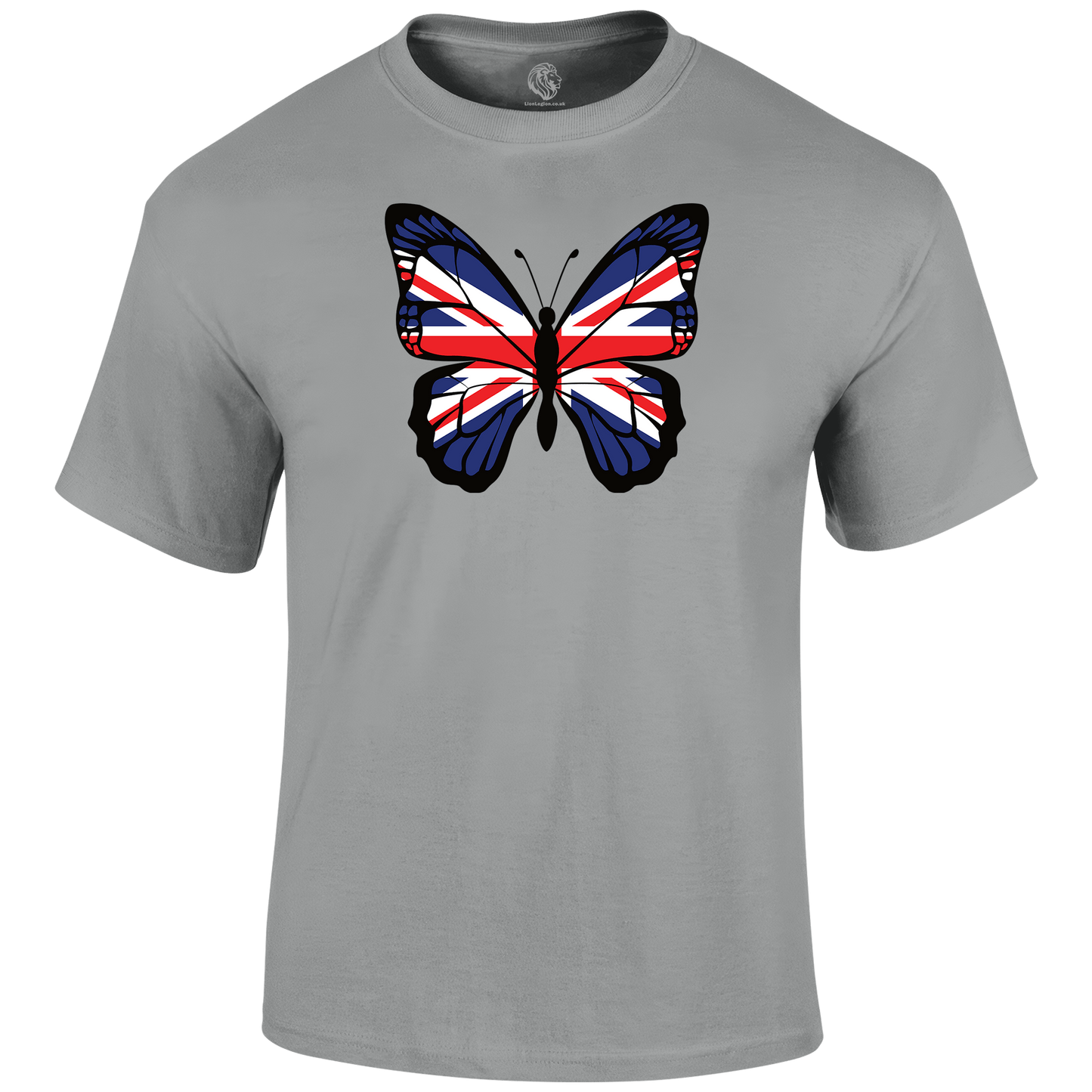 British Butterfly Patriotic T Shirt by Lion Legion 