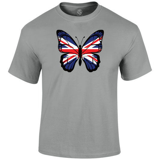 British Butterfly Patriotic T Shirt by Lion Legion 