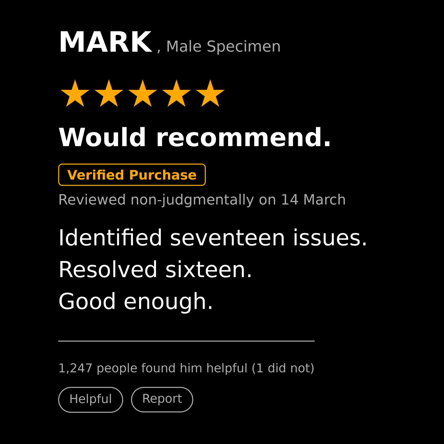 Mark T Shirt Gift
