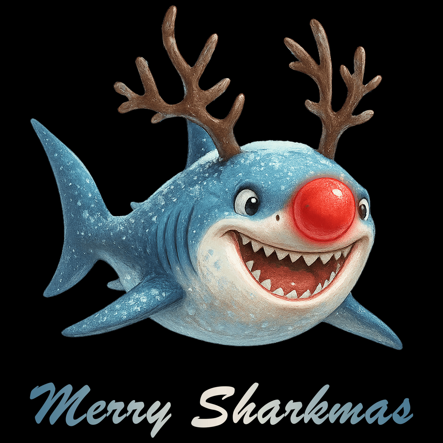 Merry Sharkmas Xmas Jumper by Lion Legion 