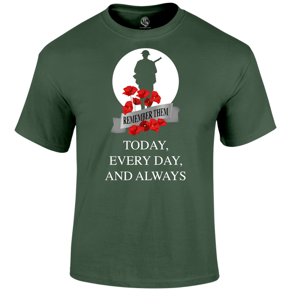 Always WW2 Remembrance Day T Shirt by Lion Legion 