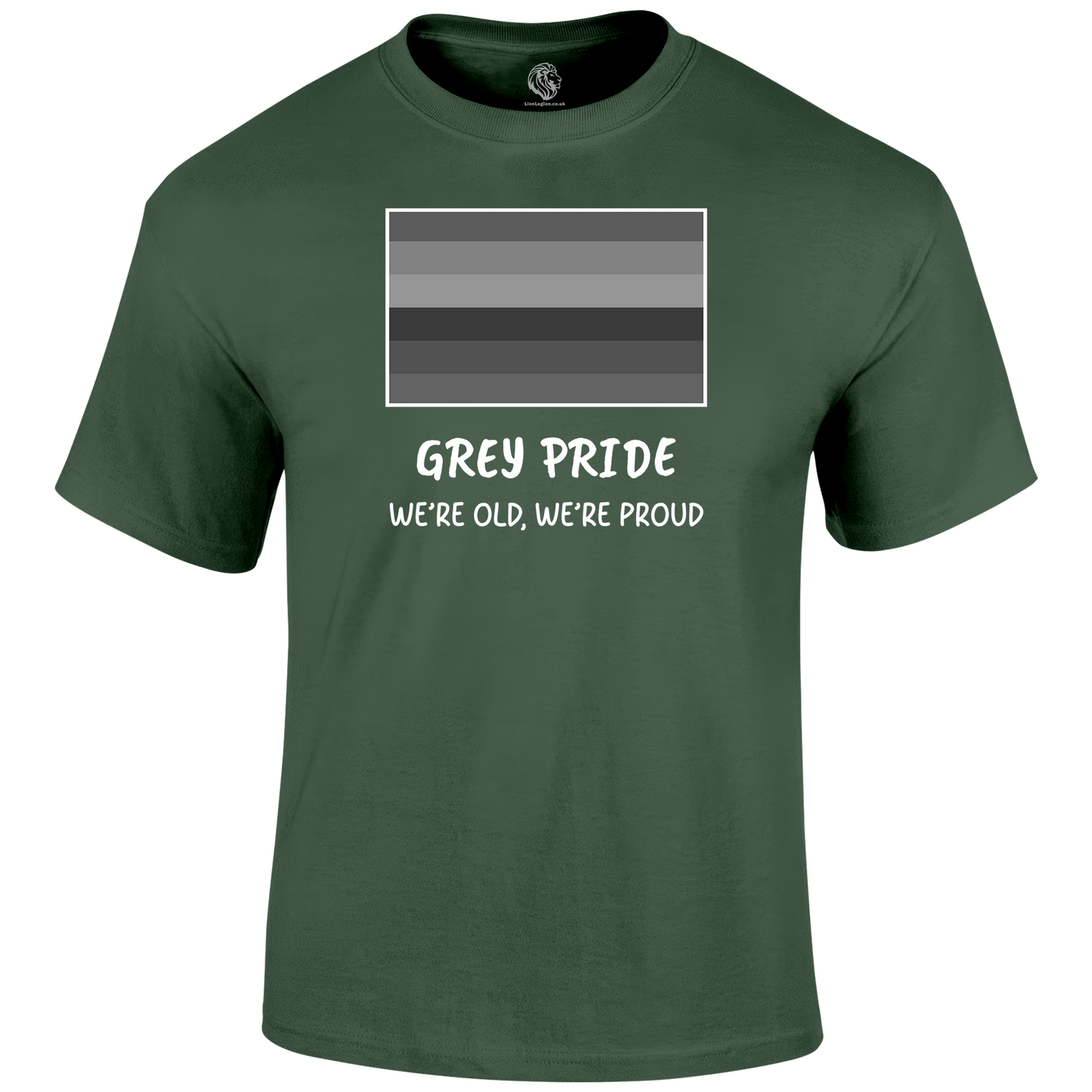 Grey Pride Funny T Shirt by Lion Legion 