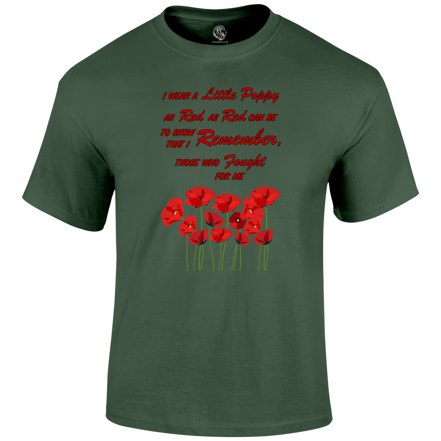Red As Red Can Be Remembrance Day T Shirt by Lion Legion 