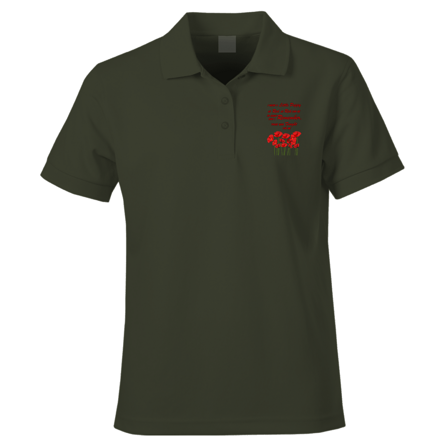 Red As Red Can Be Remembrance Day Polo Shirt by Lion Legion 