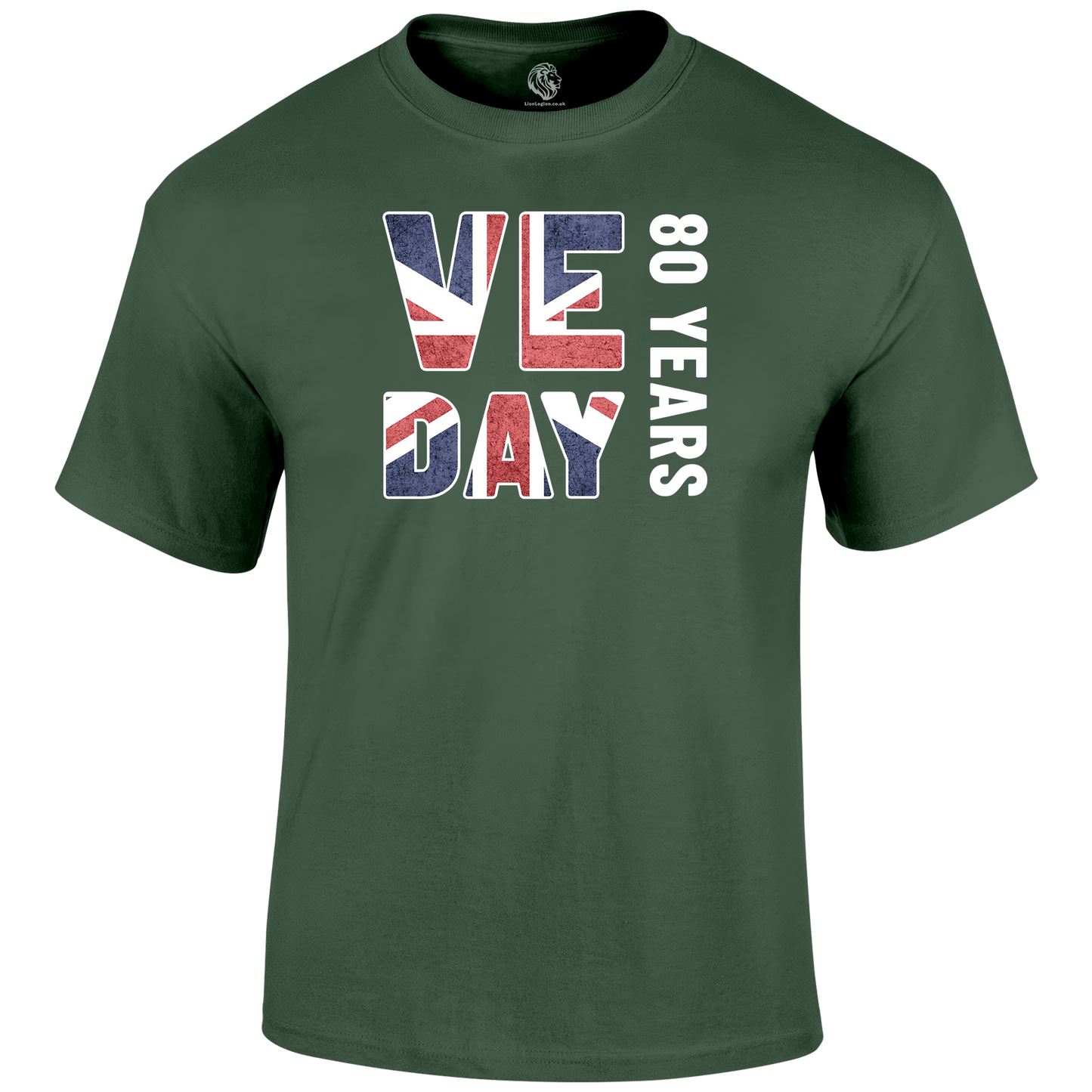 VE Day 80 Years T Shirt by Lion Legion 