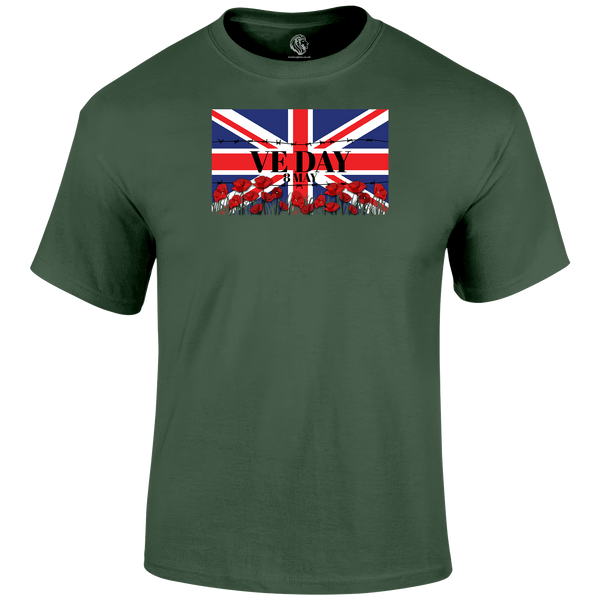 VE Day Remembrance T Shirt by Lion Legion 