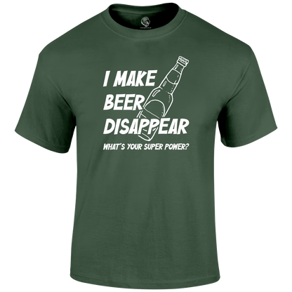 Beer Disappear Funny T Shirt by Lion Legion 