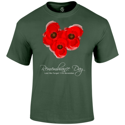 Poppy Trio Remembrance Day T Shirt by Lion Legion 