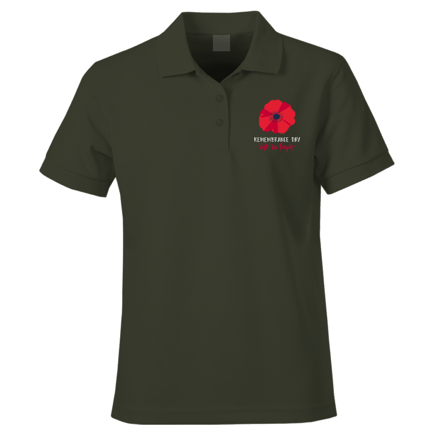 Big Poppy Remembrance Day Polo Shirt by Lion Legion 