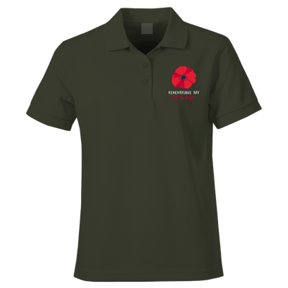 Big Poppy Remembrance Day Polo Shirt by Lion Legion 